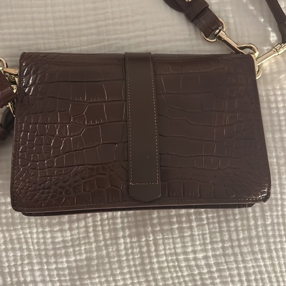 Jodie X Lancaster - crossbody bag - brown croco / gold - Picture 6 of 12